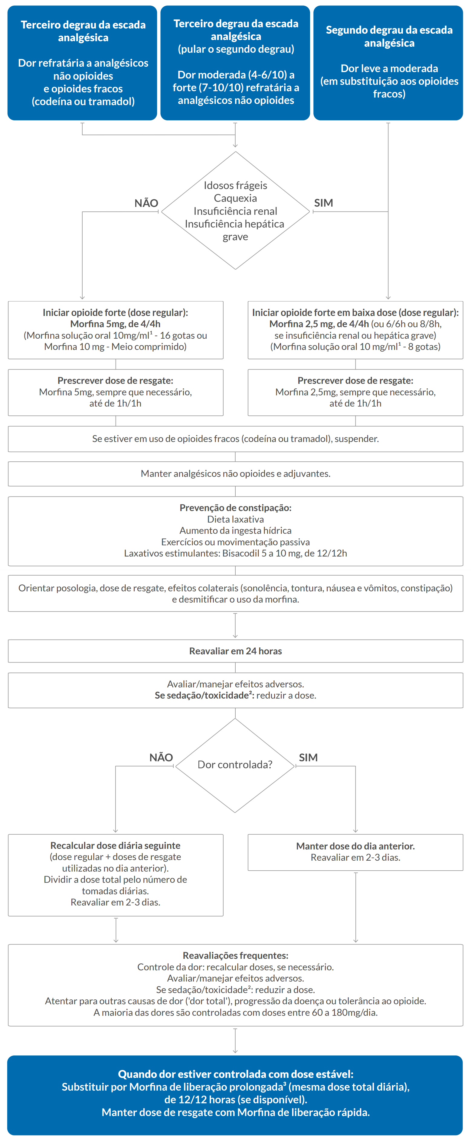 Fluxograma sobre dor oncologica